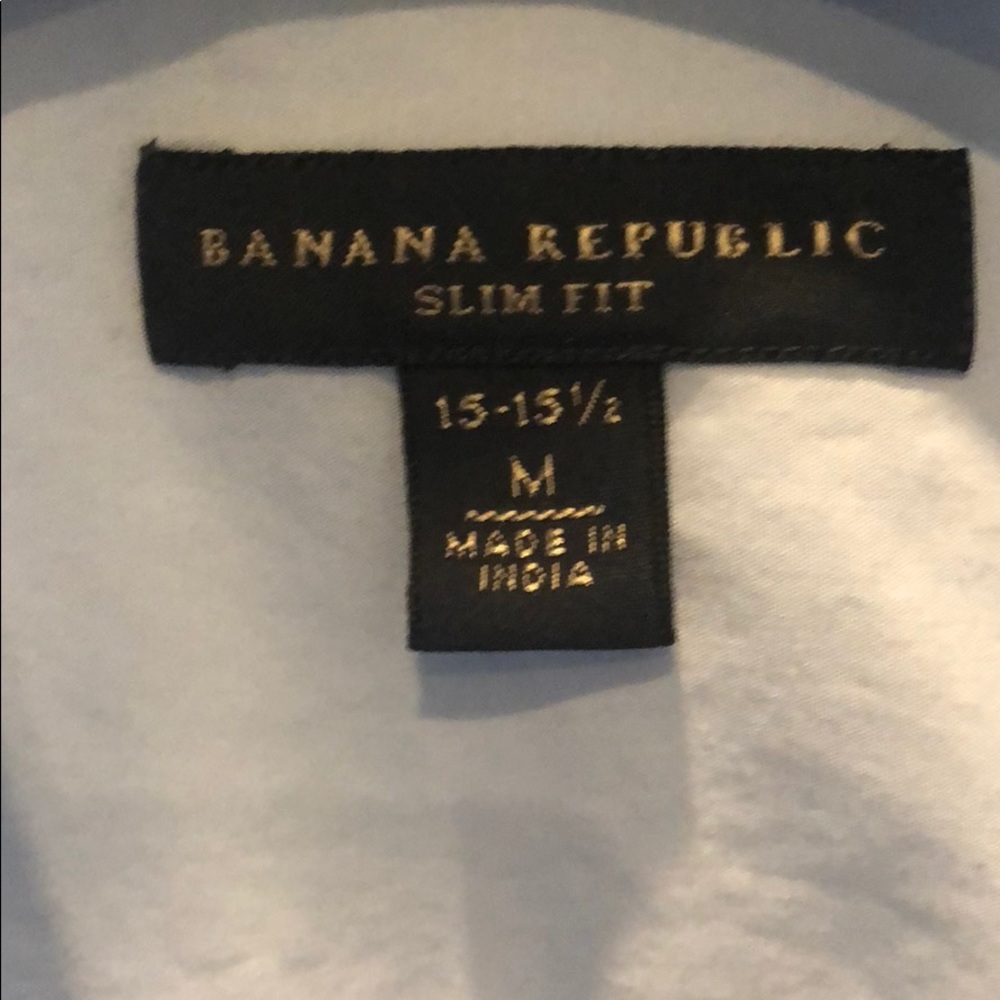 Light Blue Banana Republic Slim Fit Medium LS